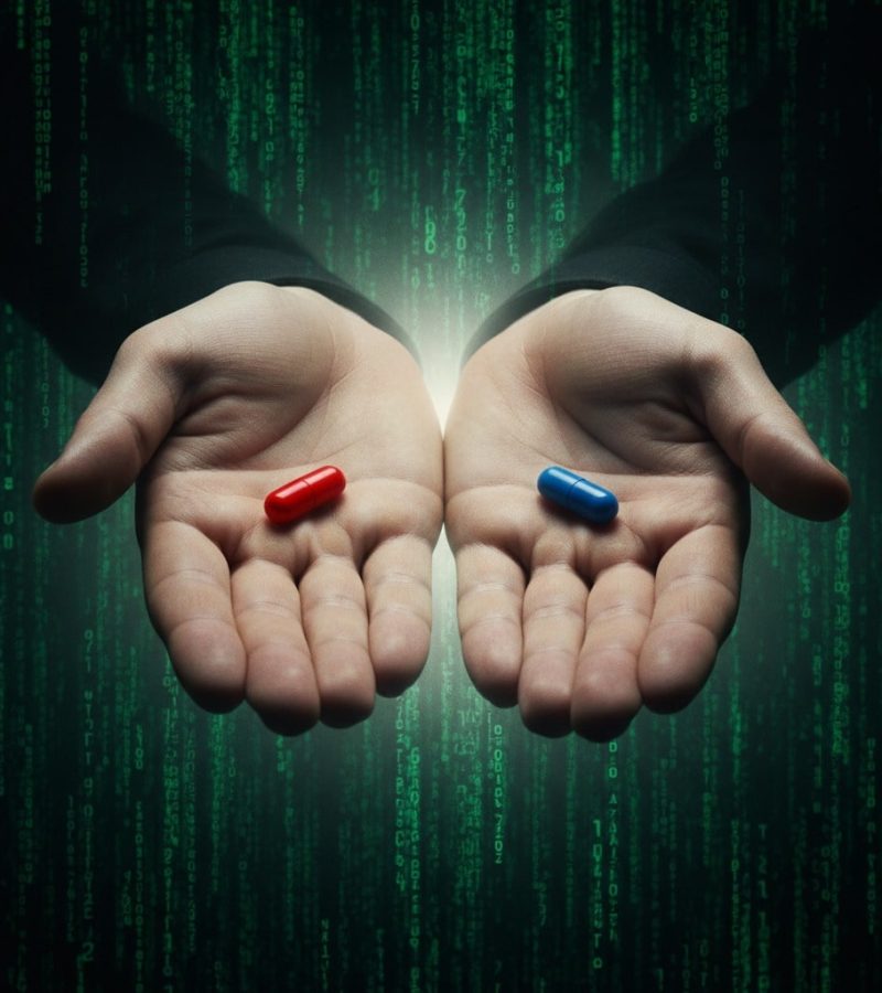 matrix rode en blauwe plek-min